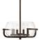 Cavanaugh 16" Wide Bronze and Clear Glass 4-Light Pendant