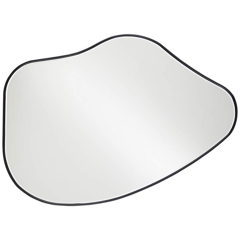 Image 5 Cavandish Matte Black 28 inch x 38 inch Abstract-Shaped Wall Mirror more views