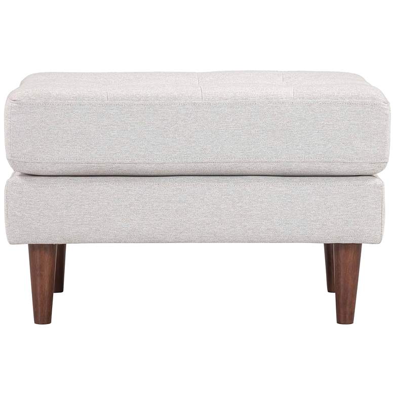 Image 3 Cave Beige Tweed Fabric Tufted Rectangular Ottoman more views