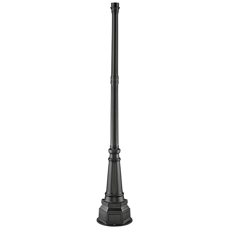 Image 1 Cavelli 84 1/4" High Black Aluminum Outdoor Post
