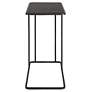 5_Cavern 18" Wide Black Bluestone Rectangular Accent Table more views