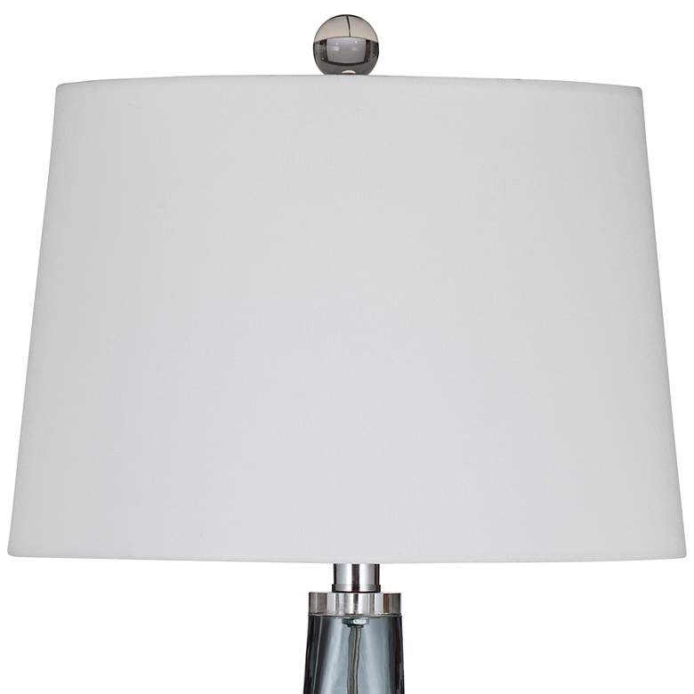 Image 2 Cavette Gray Art Glass Table Lamp more views