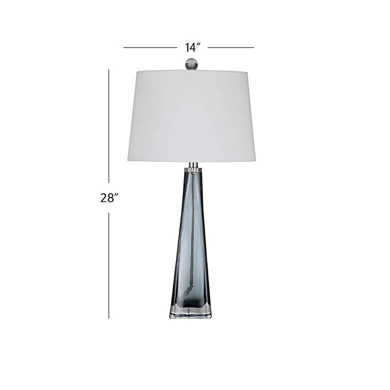 Image 4 Cavette Gray Art Glass Table Lamp more views