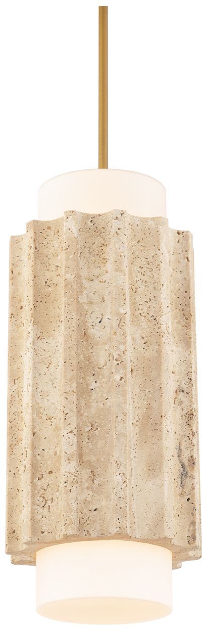 Caviar 16.13"H x 7"W 1-Light Mini-Pendant in WV