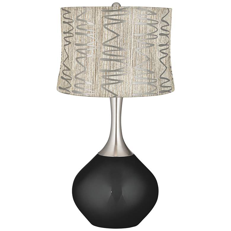 Image 1 Caviar Metallic Abstract Squiggles Shade Spencer Table Lamp