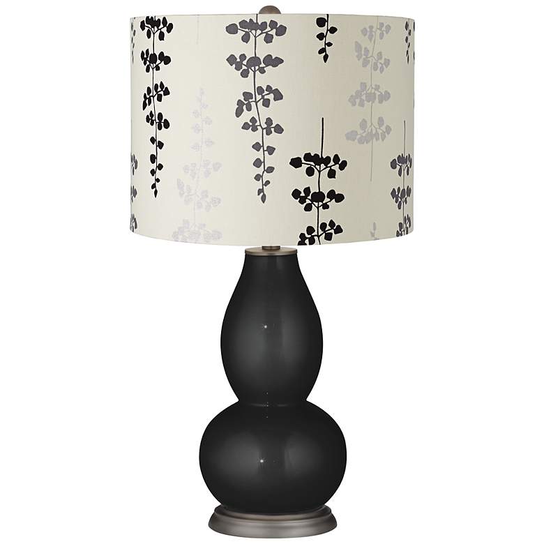 Image 1 Caviar Metallic Branches Drum Shade Double Gourd Lamp