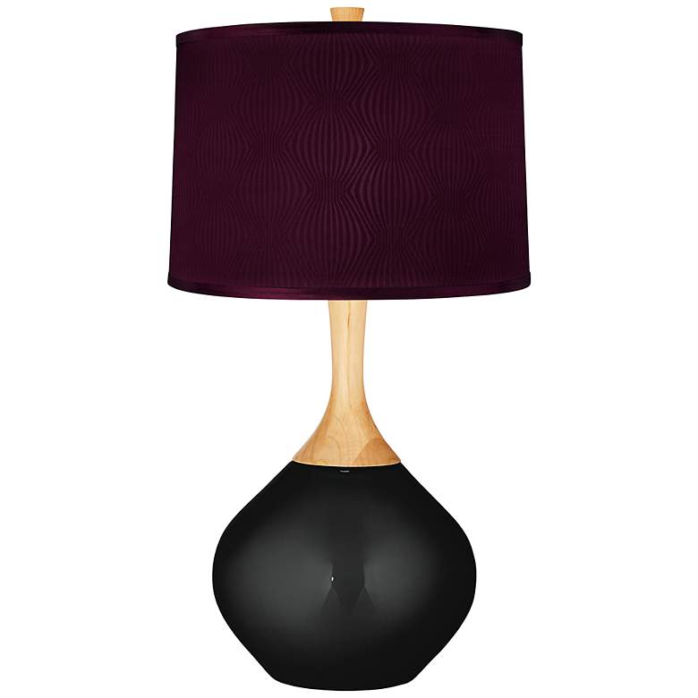 Image 1 Caviar Metallic Patterned Purple Shade Wexler Table Lamp