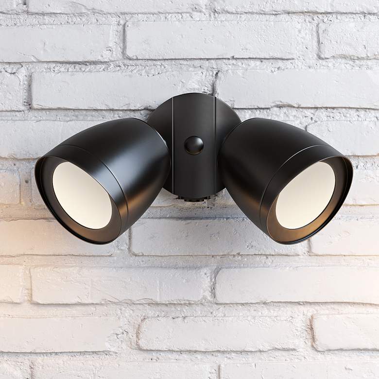 Image 1 Cavin 9 1/4" High Black LED Adjustable Flood Light