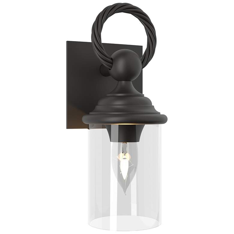 Image 1 Cavo 12.4 inchH Coastal Oil Rubbed Bronze Outdoor Wall Sconce w/ Clear Sha