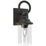 Cavo 12.4"H Coastal Oil Rubbed Bronze Outdoor Wall Sconce w/ Clear Sha