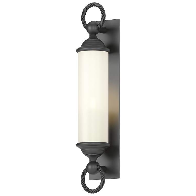 Image 1 Cavo 25.8" High Large Coastal Black Outdoor Sconce With Opal Glass Sha