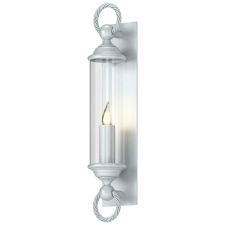 Image 1 Cavo 25.8 inchH Large Burnished Steel Outdoor Sconce w/ Clear Shade