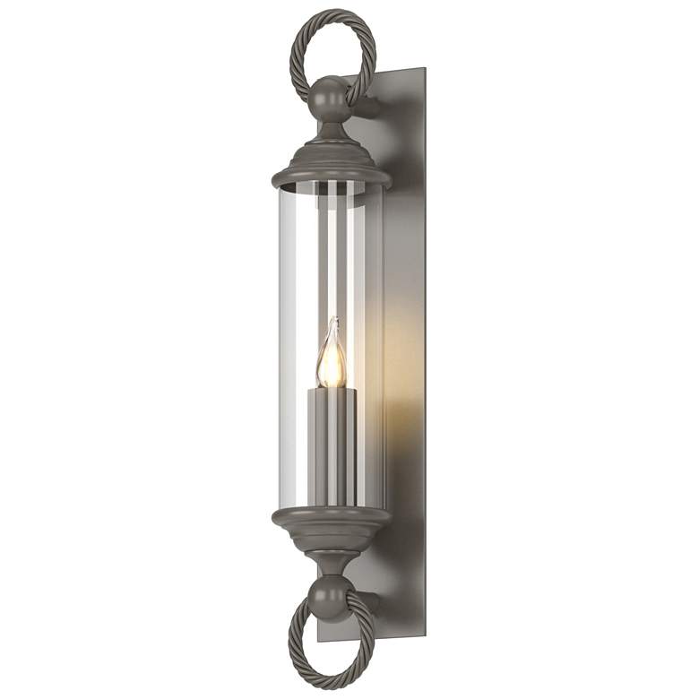 Image 1 Cavo 25.8"H Large Coastal Dark Smoke Outdoor Sconce With Clear Glass S