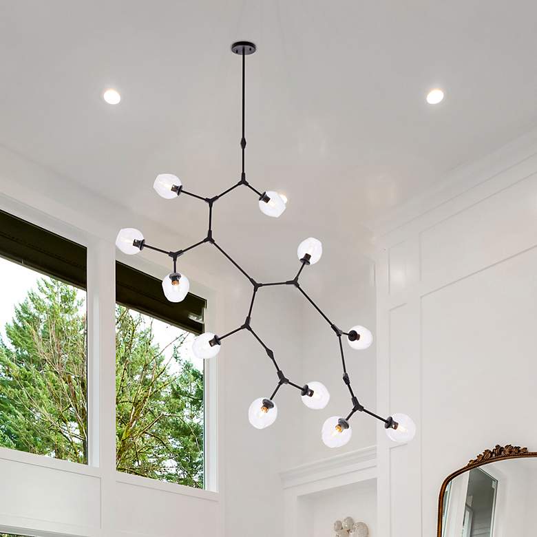Image 1 Cavoli 11 Lts Black Chandelier