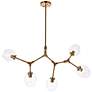 3_Cavoli 42 1/2" Wide Antique Brass 5-Light Chandelier