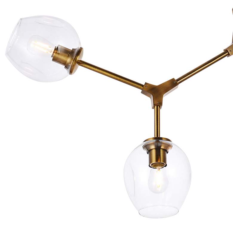 Image 4 Cavoli 42 1/2" Wide Antique Brass 5-Light Chandelier more views