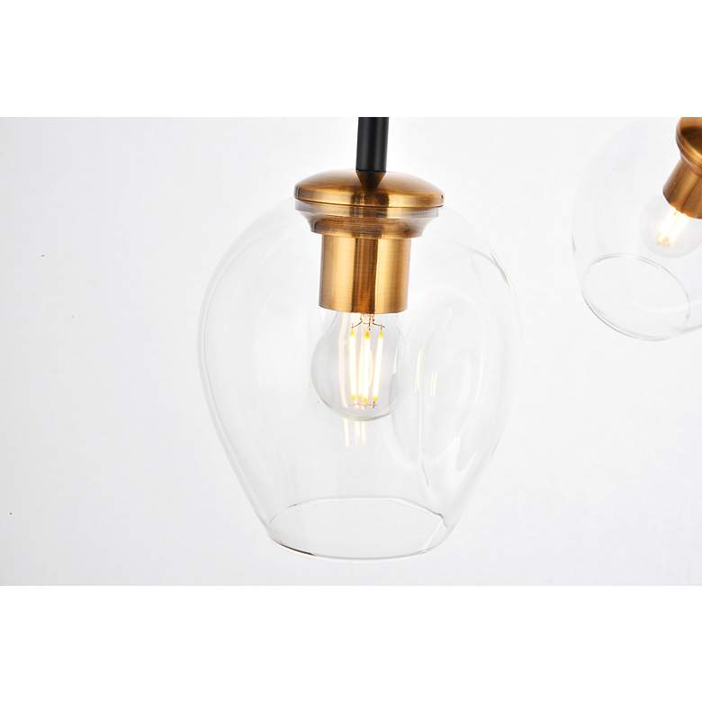 Image 4 Cavoli 5 Lt In Lt Antique Brass And Flat Black Pendant more views