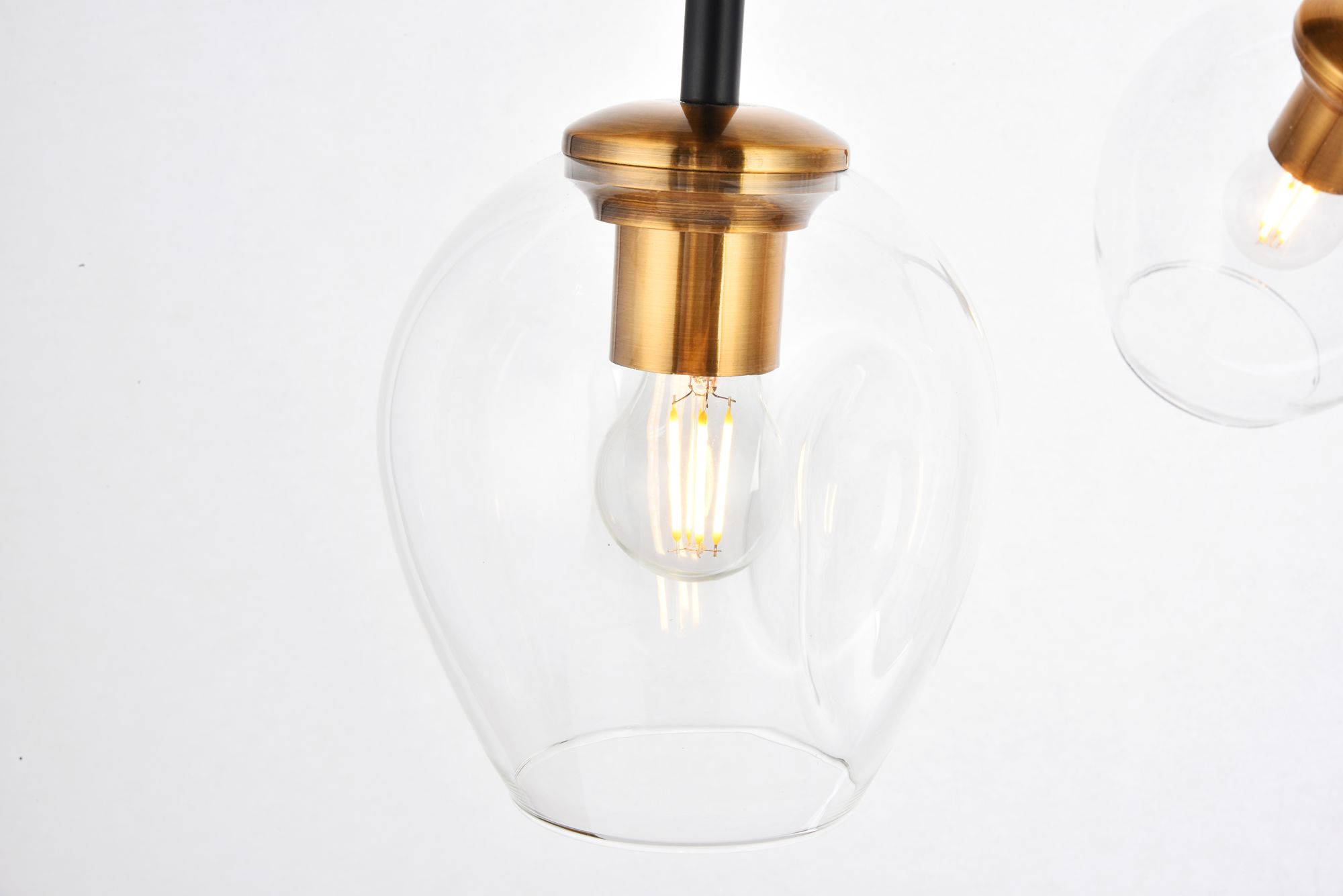 Cavoli 5 Lt In Lt Antique Brass And Flat Black Pendant