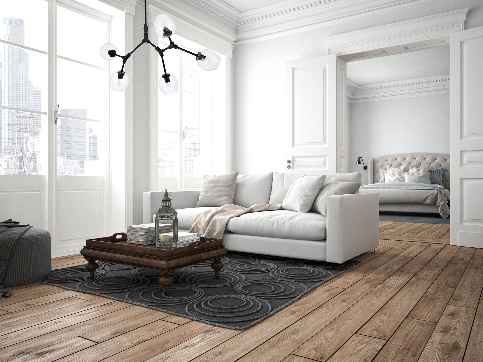 Cavoli 5 Lts Black Chandelier