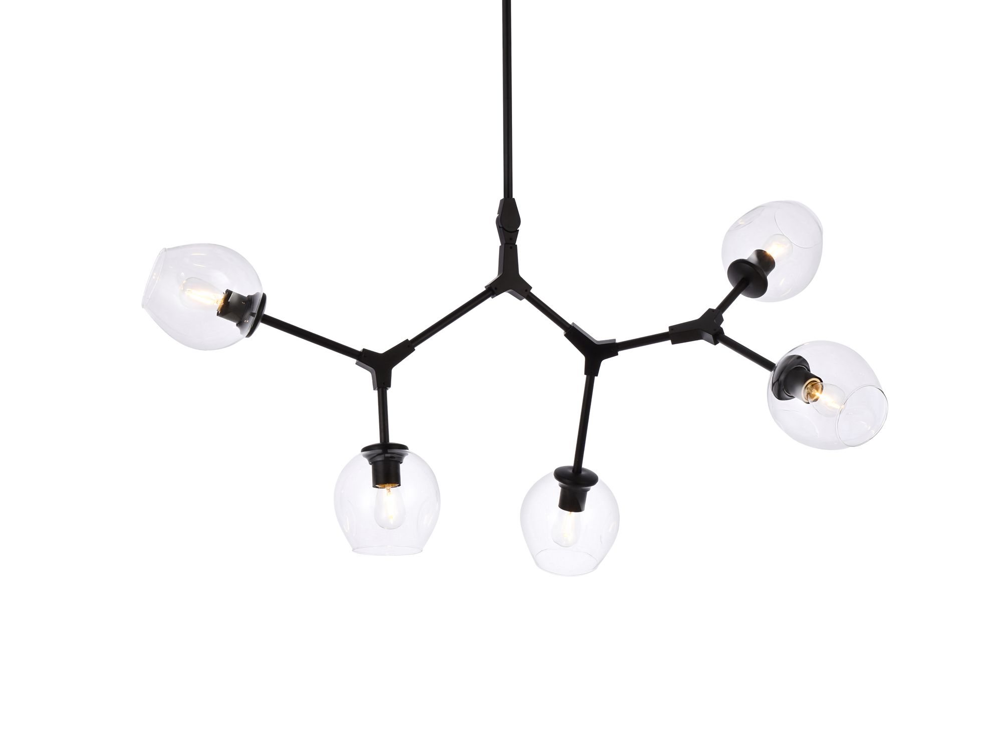 Cavoli 5 Lts Black Chandelier