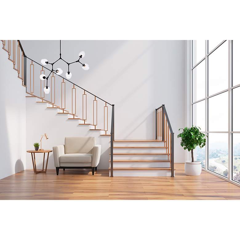Image 2 Cavoli 57" Wide Black 7-Light Chandelier more views