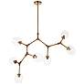 1_Cavoli 57" Wide Brass 7-Light Chandelier with Clear Glass