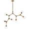 Cavoli 57" Wide Brass 7-Light Chandelier with Clear Glass