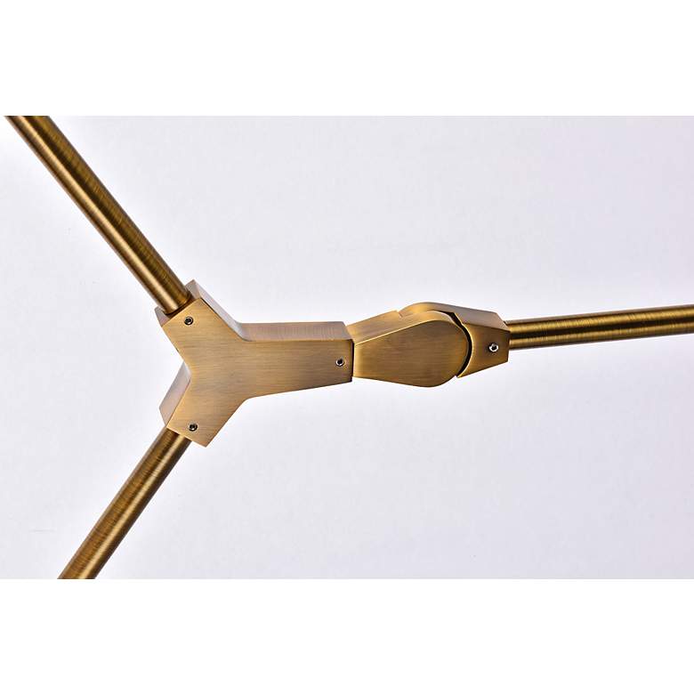 Image 5 Cavoli 57" Wide Brass 7-Light Chandelier with Clear Glass more views
