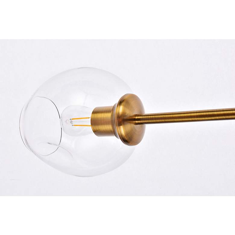 Image 6 Cavoli 57" Wide Brass 7-Light Chandelier with Clear Glass more views