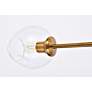 6_Cavoli 57" Wide Brass 7-Light Chandelier with Clear Glass more views
