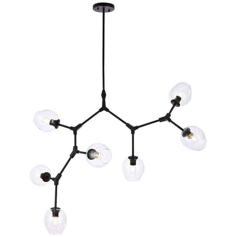 Image 1 Cavoli 7 Lts Black Chandelier