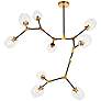 1_Cavoli 9 Lt In Lt Antique Brass And Flat Black Pendant