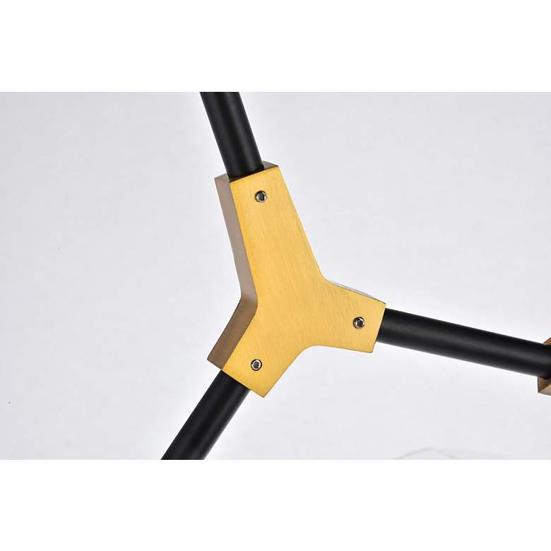 Image 6 Cavoli 9 Lt In Lt Antique Brass And Flat Black Pendant more views