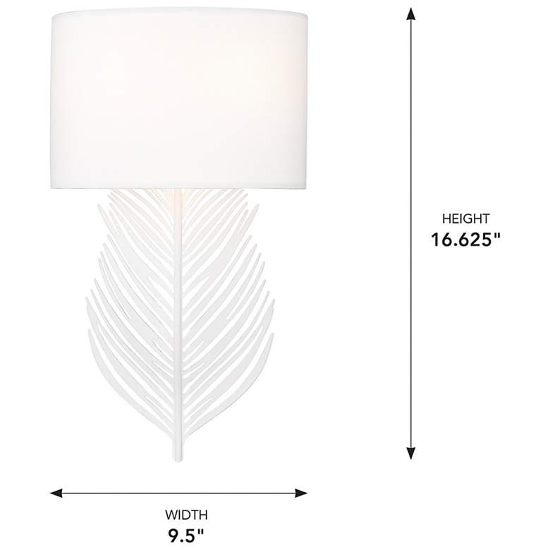 Image 6 Cay 2 Light Wall Sconce in Matte White with Modern White Shade more views