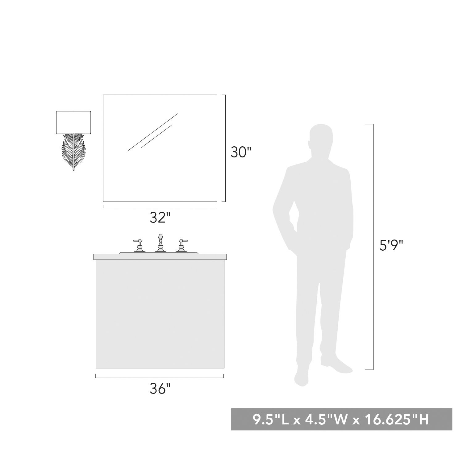 Cay 9 1/2" Wide 2-Light Vintage Fired Gold Wall Sconce With Ivory Line