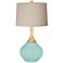 Cay Natural Linen Drum Shade Wexler Table Lamp