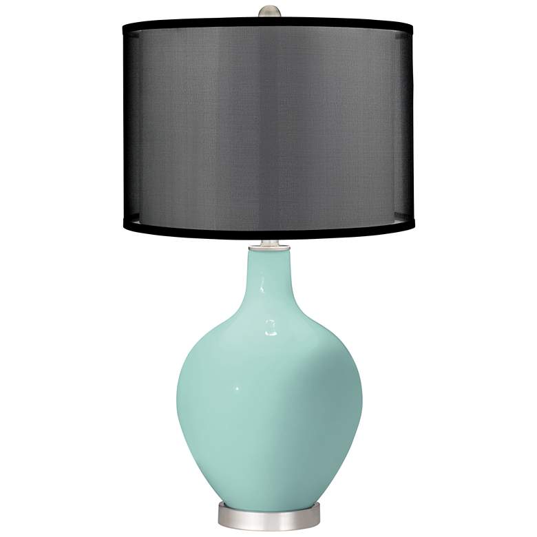 Image 1 Cay Ovo Table Lamp with Organza Black Shade