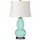 Cay White Snake Shade Double Gourd Table Lamp
