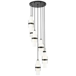 Cayden 18" Wide Matte Black Multi-Light Pendant