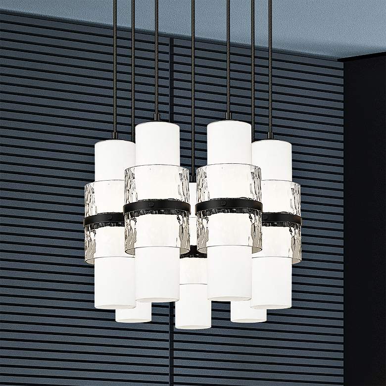 Image 2 Cayden 18" Wide Matte Black Multi-Light Pendant
