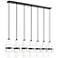 Cayden 54" Wide Matte Black 7-Light Linear Chandelier