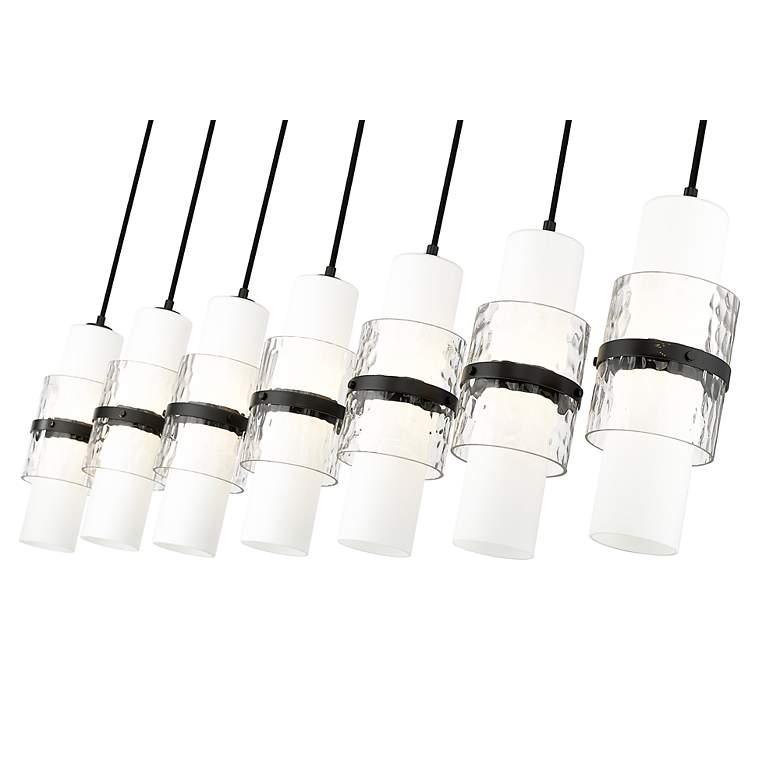 Image 7 Cayden 54" Wide Matte Black 7-Light Linear Chandelier more views