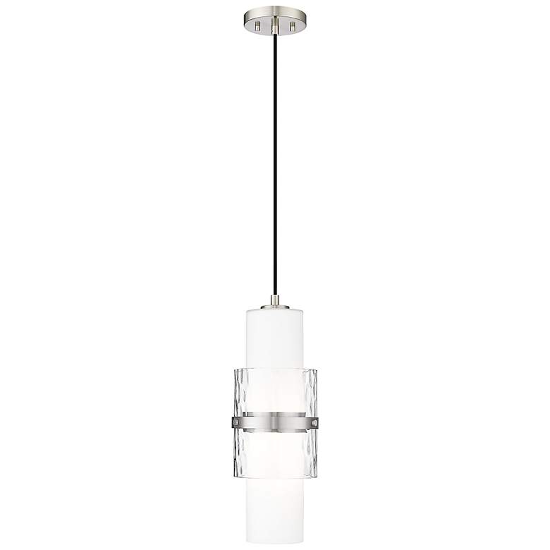 Image 2 Cayden 6 1/2" Wide Brushed Nickel Mini Pendant
