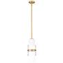 1_Cayden 6 1/2" Wide Modern Gold Cylinder Mini Pendant