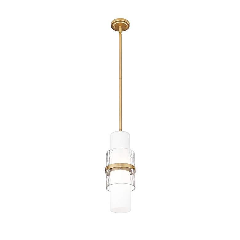 Image 4 Cayden 6 1/2" Wide Modern Gold Cylinder Mini Pendant more views