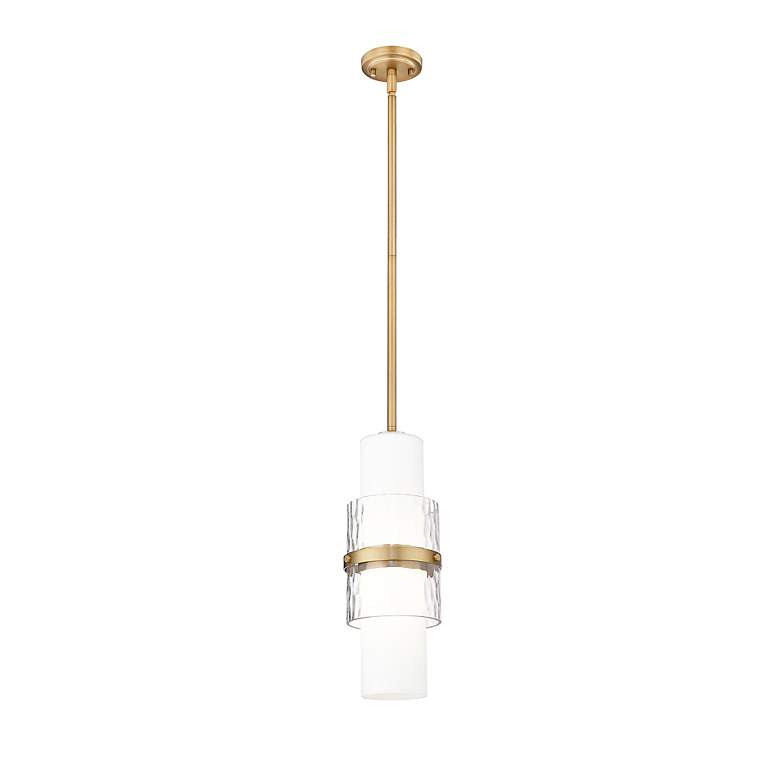 Image 5 Cayden 6 1/2" Wide Modern Gold Cylinder Mini Pendant more views