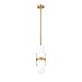 5_Cayden 6 1/2" Wide Modern Gold Cylinder Mini Pendant more views