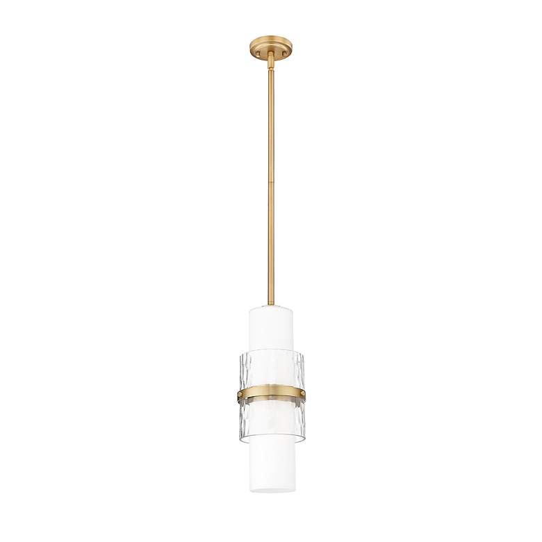 Image 7 Cayden 6 1/2" Wide Modern Gold Cylinder Mini Pendant more views