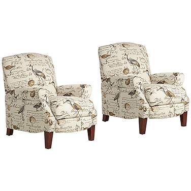 Cayden Birdsong Fabric 3-Way Firm Recliners Set of 2
