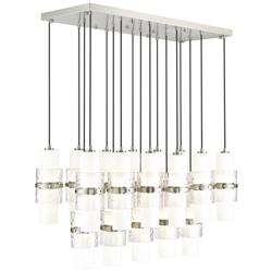 Cayden by Z-Lite Brushed Nickel 17 Light Linear Chandelier
